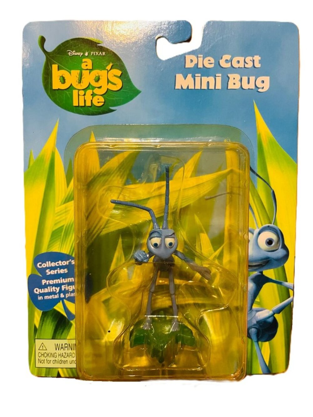 NEW Vintage 1998 Disney A Bug's Life "Flik" Die-Cast Mini Bug Figure Sealed MOC